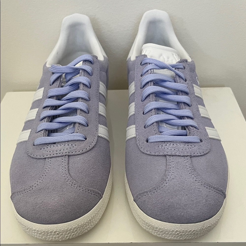NWOT Adidas Gazelle Lavender and White Sneakers - Picture 4 of 6